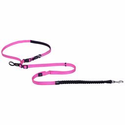 Rogz Utility Handsfree hundkoppel i rosa Justerbar mellan 150-210 cm